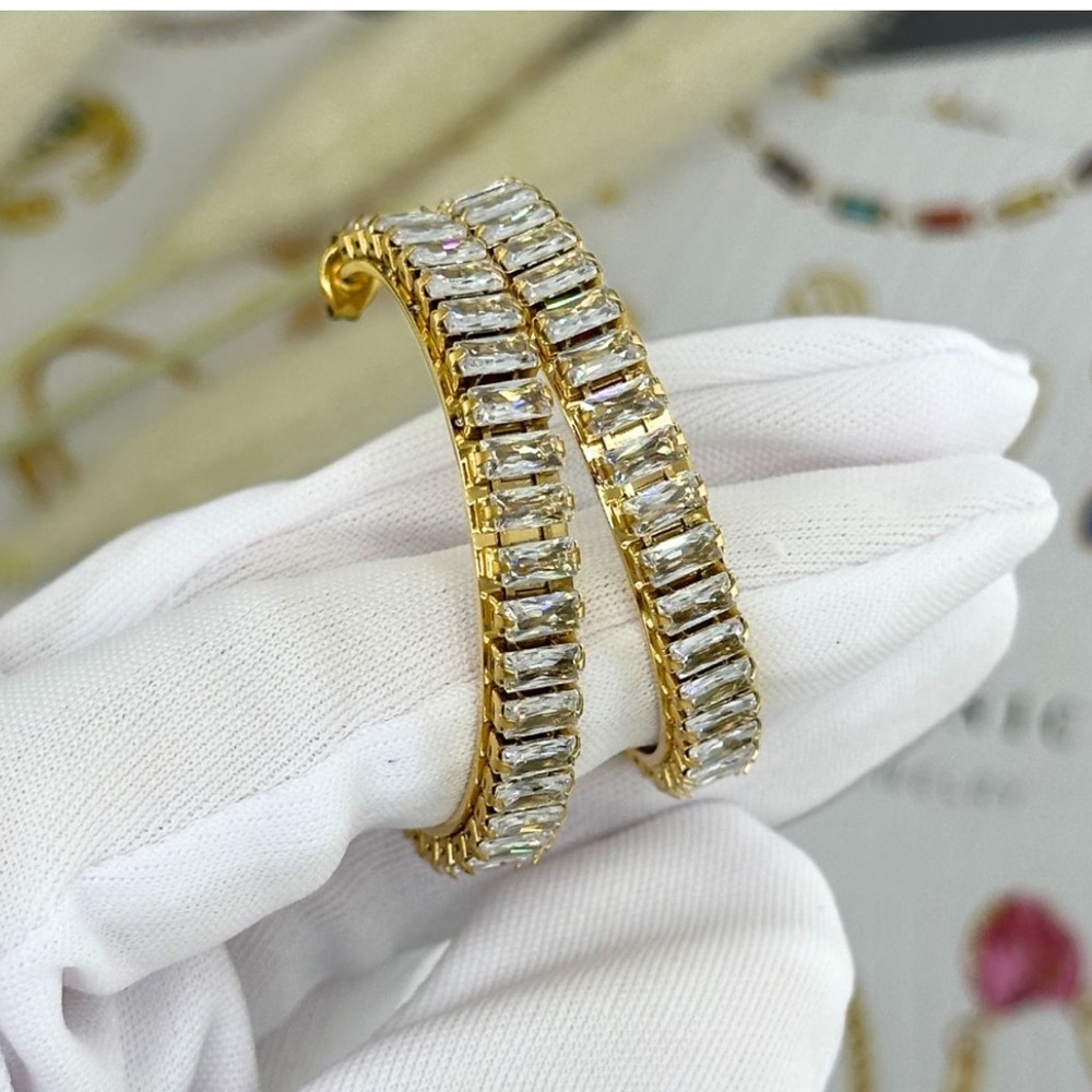 Elegant Gold and Silver Women's Hoop Earrings